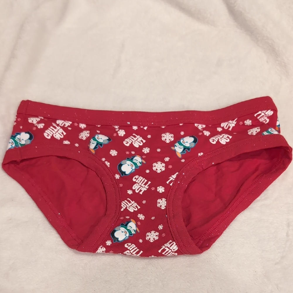 PacSun Tilt Penguin Christmas Panty Holiday Winter Chill Out Snowflakes Retro!